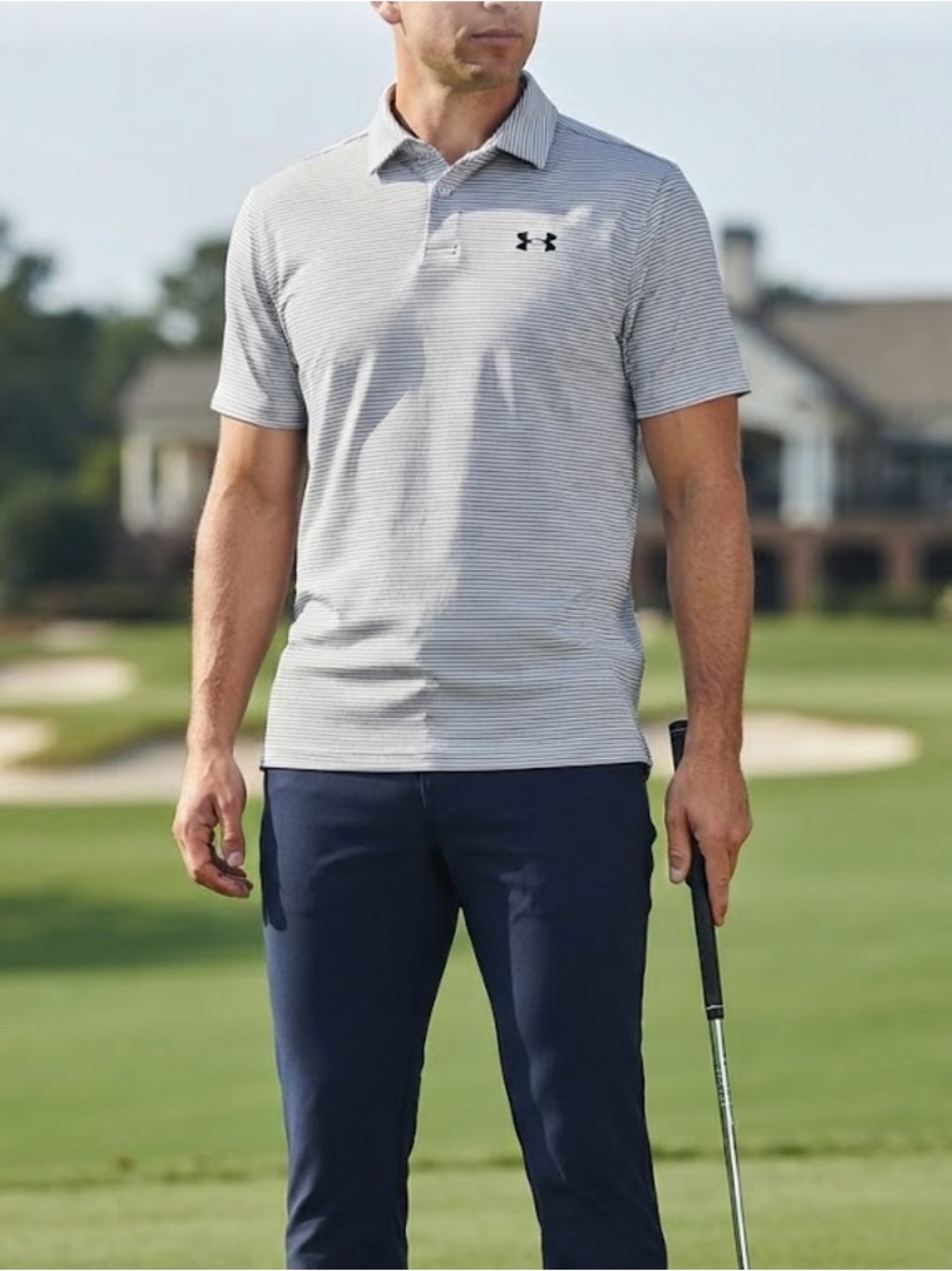 Under Armour Men’s Striped Performance Golf Polo